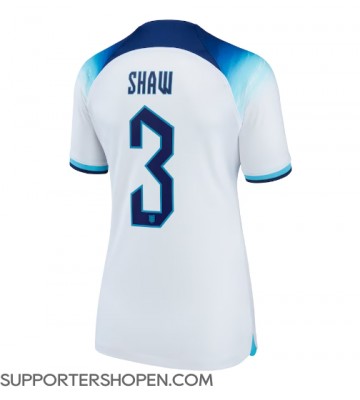 England Luke Shaw #3 Hemma Matchtröja Dam VM 2022 Kortärmad